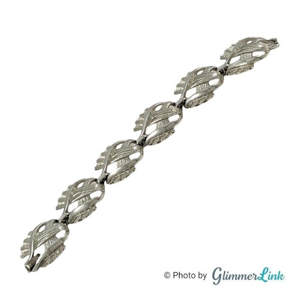 Vintage Coro Silver Tone Chunky Woven Links Bracelet - Picture 5 of 9